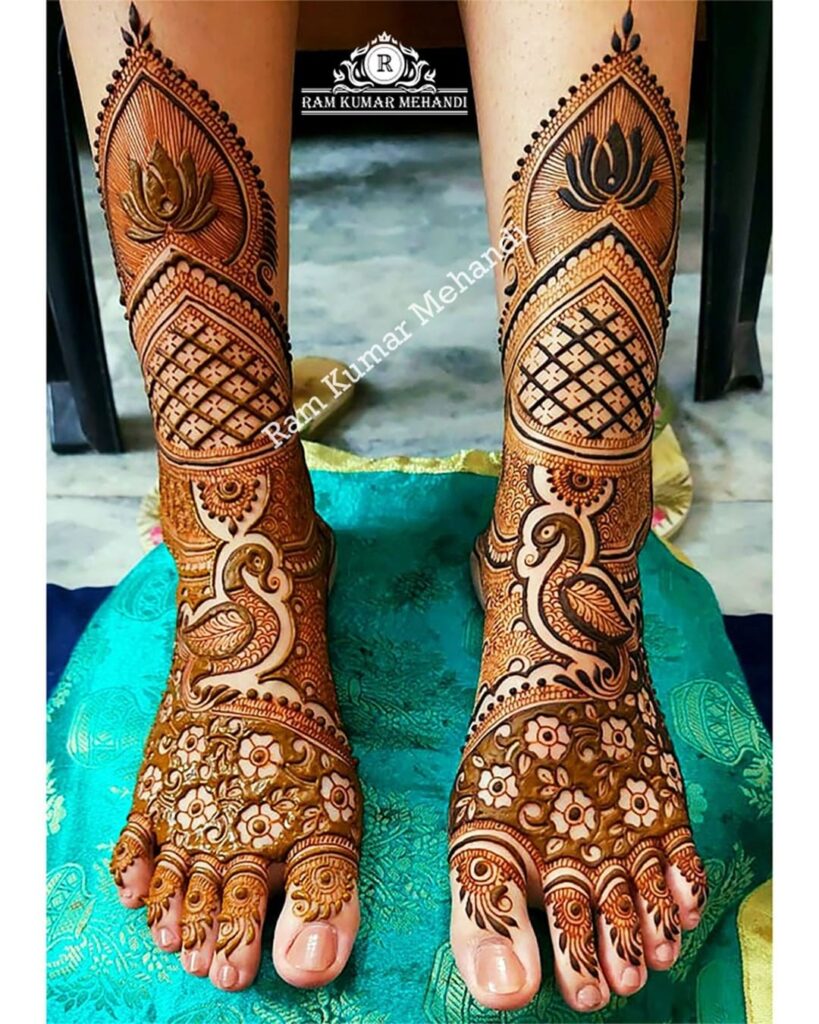 mandala mehndi design for foot, stylish foot mehndi designs