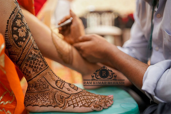 Full-Leg Mehndi Design