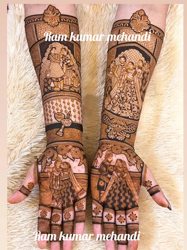 mehndi designs for half hand